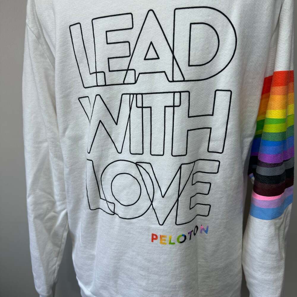 Peloton Pride Lead With Love Zip Up, Sz L *See flaws - Picture 6 of 13